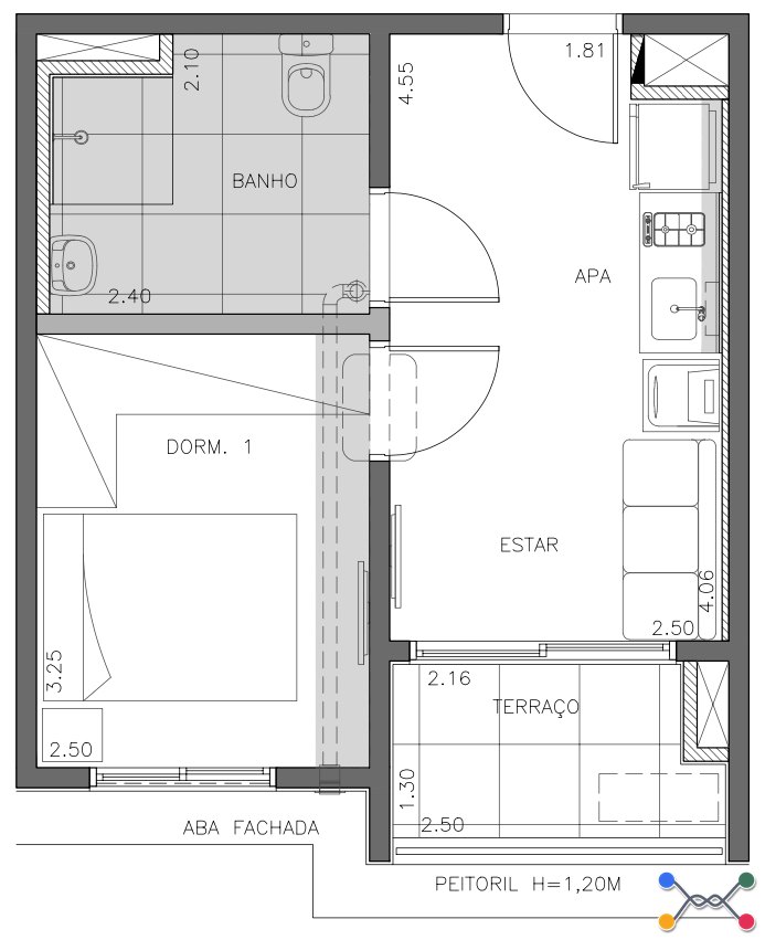 Apartamento Condomínio, Residencial, Campo Belo, 1 dormitório(s)