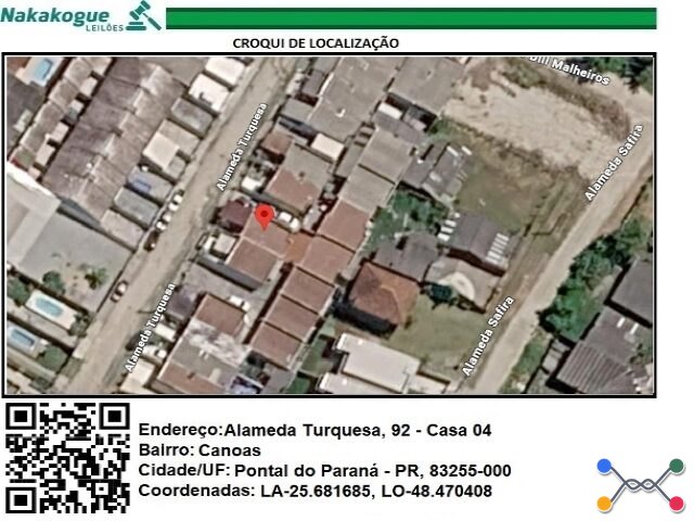 Lote 3003 casa n° 04, do cond. turquesa 01, área 42m2, terreno 375m2. pontal do paraná/pr.