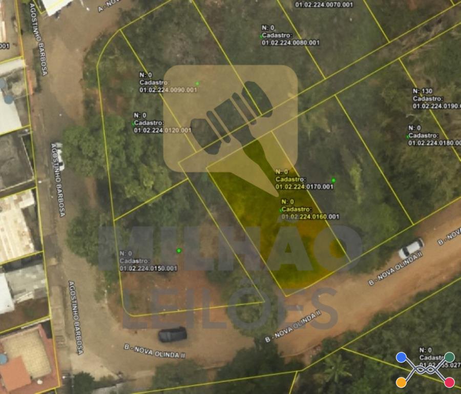Leilão judicial - três lotes em ubá/mg - lote de 208,28m² em ubá/mg