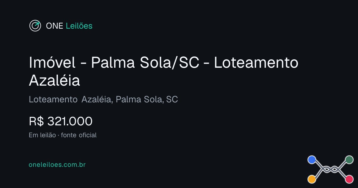 Imóvel - Palma Sola/SC - Loteamento Azaléia