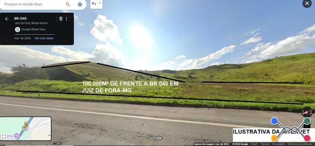 AREA DE 100.000M² NA BR 040 EM JUIZ DE FORA - MG