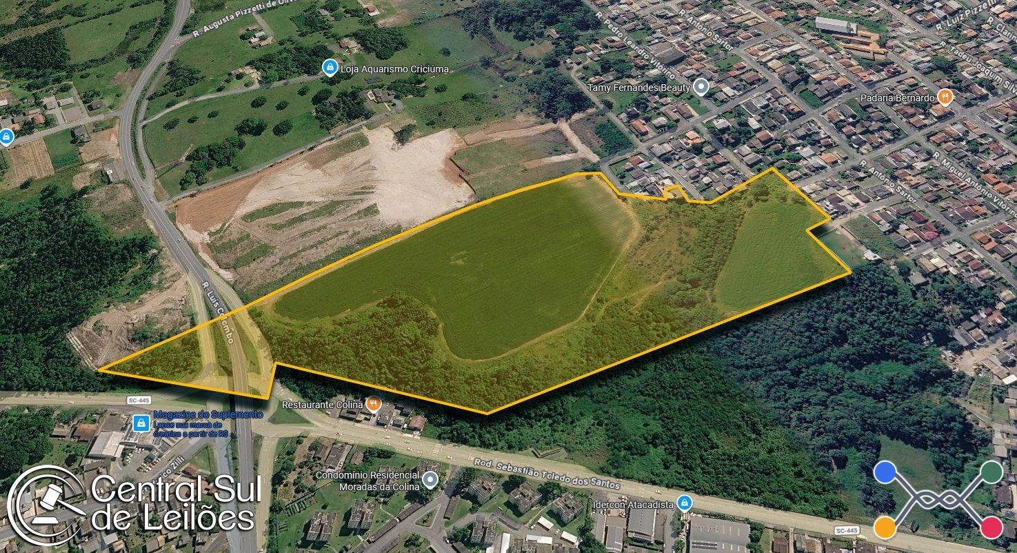 Terreno com área de 97.789,86m², bairro Mina do Mato, em Criciúma/SC