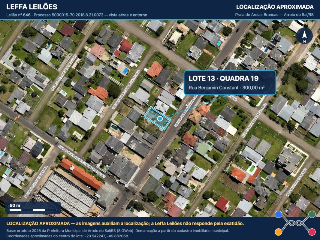 UM TERRENO URBANO, SEM BENFEITORIAS, COM A ÁREA DE 300,00M², SITUADO NO LUGAR DENOMINADO PRAIA DE AREIAS BRANCAS, NA CIDADE DE ARROIO DO SAL/RS