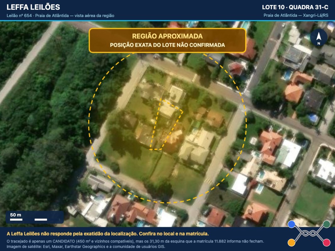 UM TERRENO URBANO, SEM BENFEITORIAS, COM A ÁREA DE 450,00M², SITUADO NO LUGAR DENOMINADO PRAIA DE ATLÂNTIDA, NA CIDADE DE XANGRI-LÁ/RS