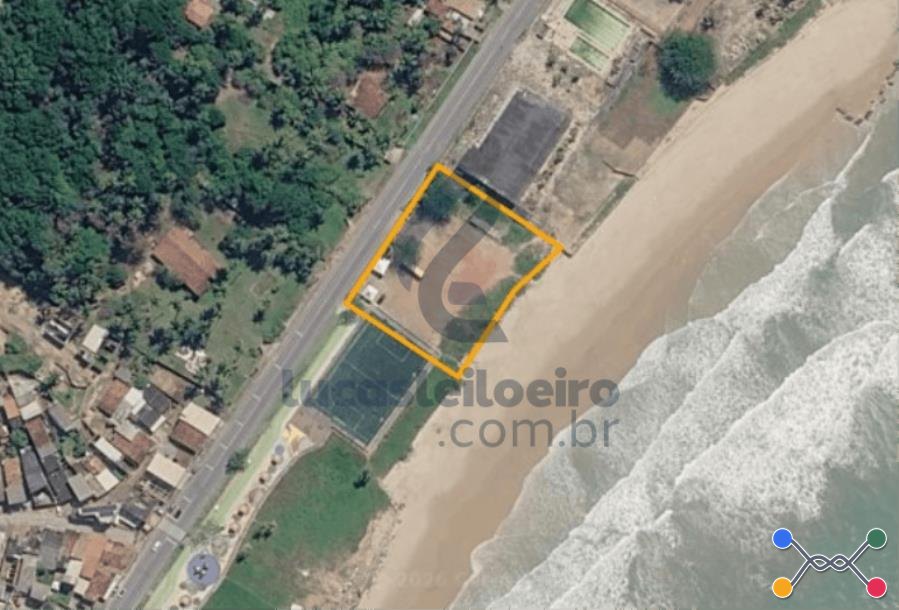 MACEIÓ/AL - Terreno com 3.505,129 m² às margens da AL-101 pé na areia, na Praia Riacho Doce