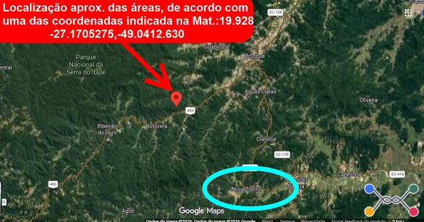 DOIS TERRENOS RURAIS EM SERRA ALTA – MUNICIPIO DE NOVA TRENTO/SC