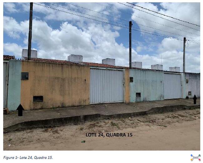 Lote de terreno situado sob o no. 24 da Quadra 15, no Loteamento Vale de Santa Rita I, no Município de Santa Rita/PB.