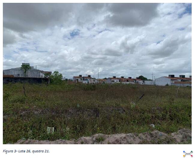Lote de terreno situado sob o no. 26 da Quadra 21, no Loteamento Vale de Santa Rita I, no Município de Santa Rita/PB.