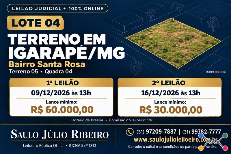 Lote 04 - LOTE 05 DA QUADRA 04, com área de 360 M2