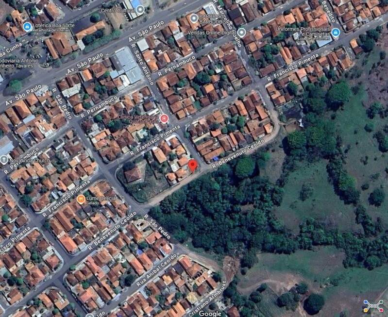Imóvel na rua santos antonio, a.t. 311,48m², a.c. 368,66m², santa rosa de viterbo/sp