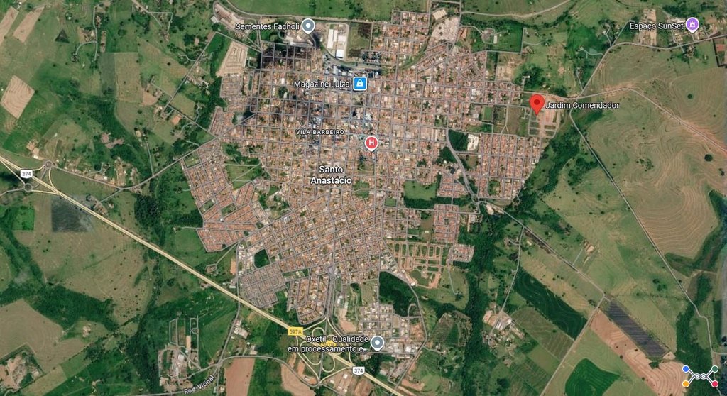Lote de terreno urbano com área de 182,62 m², sem benfeitorias, quadra h lote 10, jardim comendador, santo anastácio-sp