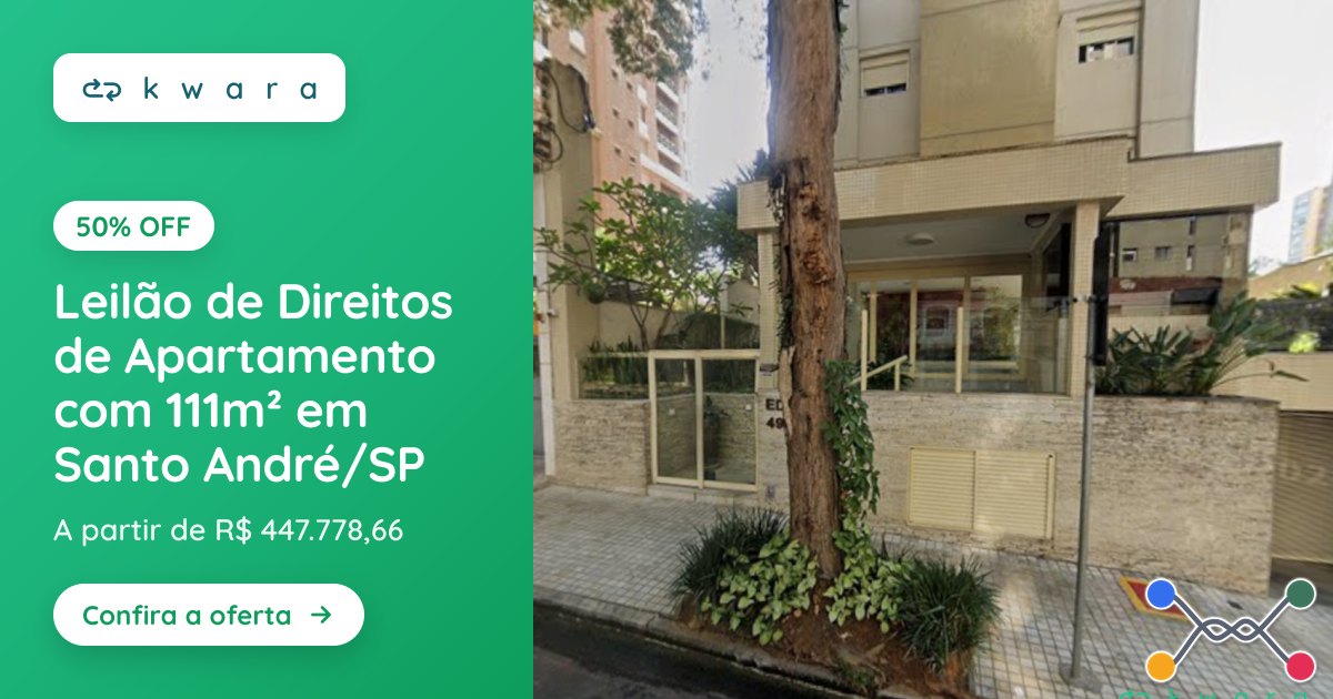 Leilão de Direitos de Apartamento com 111m² em Santo André/SP