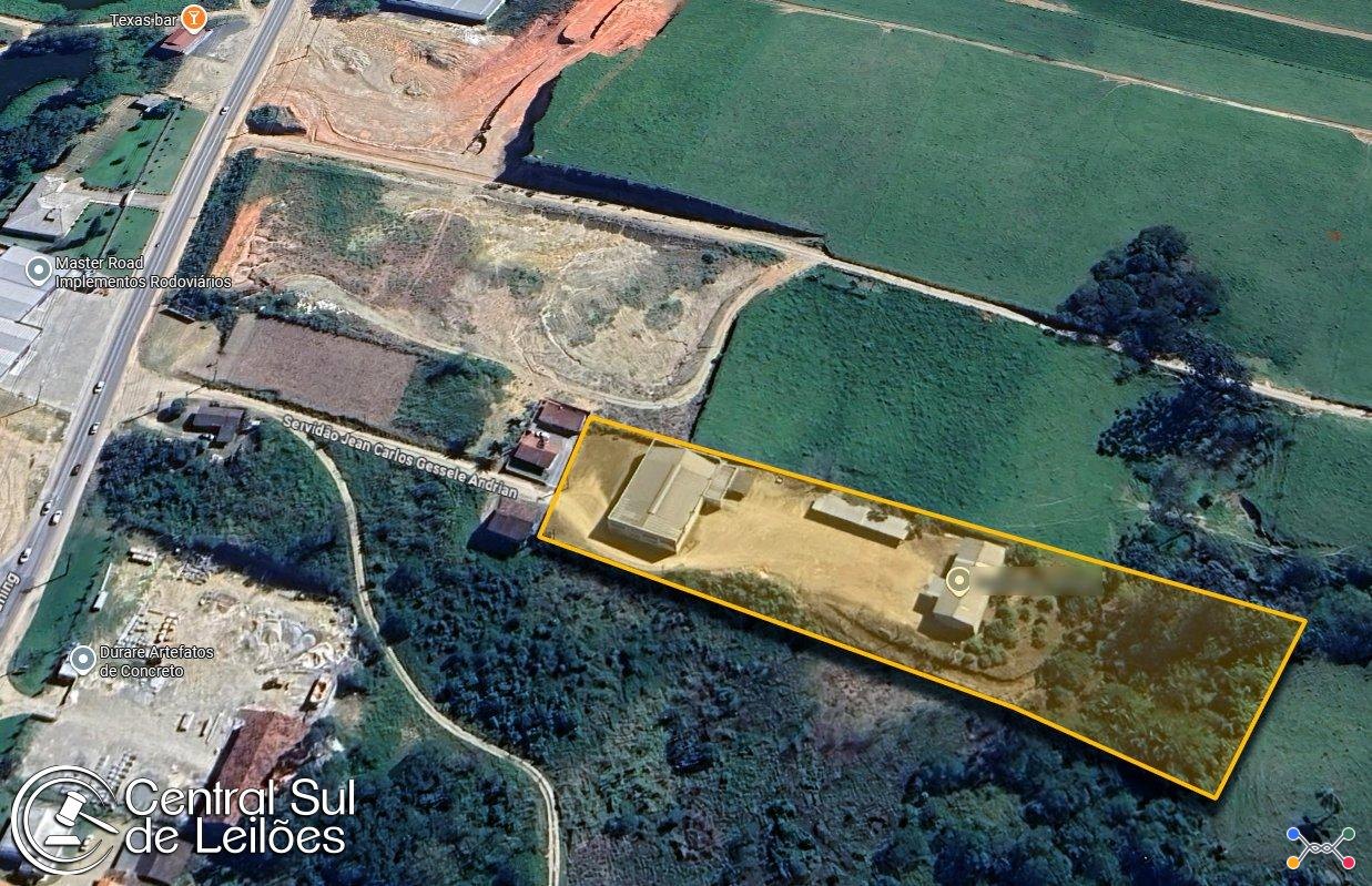 Terreno rural com área de 8.507,99m², com Galpões, em Braço do Norte/SC