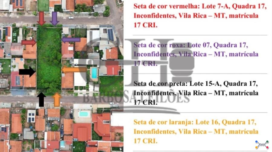 LOTE 15-A, QUADRA 17 - B. INCONFIDENTES, VILA RICA