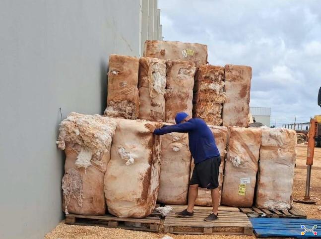 SINISTRO: 159250 – 139 FARDOS DE ALGODÃO EM PLUMA (APROXIMADAMENTE 32.170 KG) – AVARIAS DIVERSAS - OBS: SERÁ FORNECIDO APENAS AUTORIZAÇÃO PARA REMOÇÃO