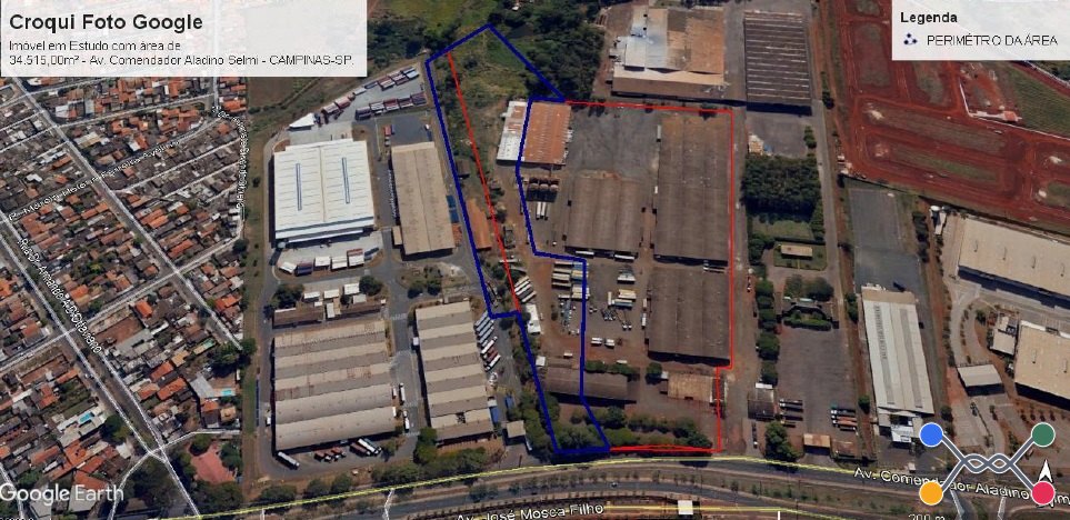 Imóvel Industrial, A.T.: 34.515m², A.C.: 3.445m², Nova Aparecida, Campinas/SP