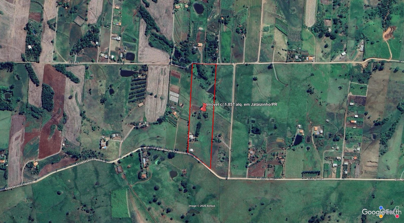 LOTE 14.1 - Imóvel c/ 1,857 alq. em Jataizinho/PR