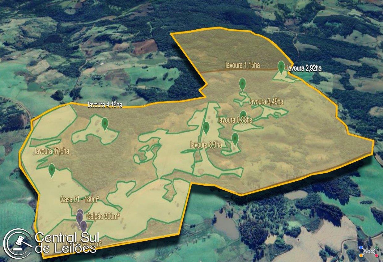 Fração de 2.421.937,60m² sobre Terreno rural situado na Fazenda Pinheiros Ralos, em Cerro Negro/SC