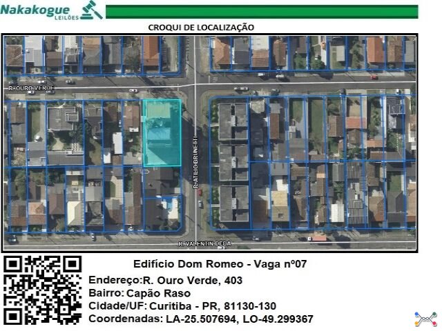3901 - Vaga de Estacionamento no 7 (sete), do Tipo GI, localizada no subsolo, do Edificio Dom Romeo