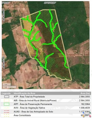 Terreno Rural 2.986 ha - Zona Rural, Vila Rica/MT - Entrada de 30% + Saldo em até 240x