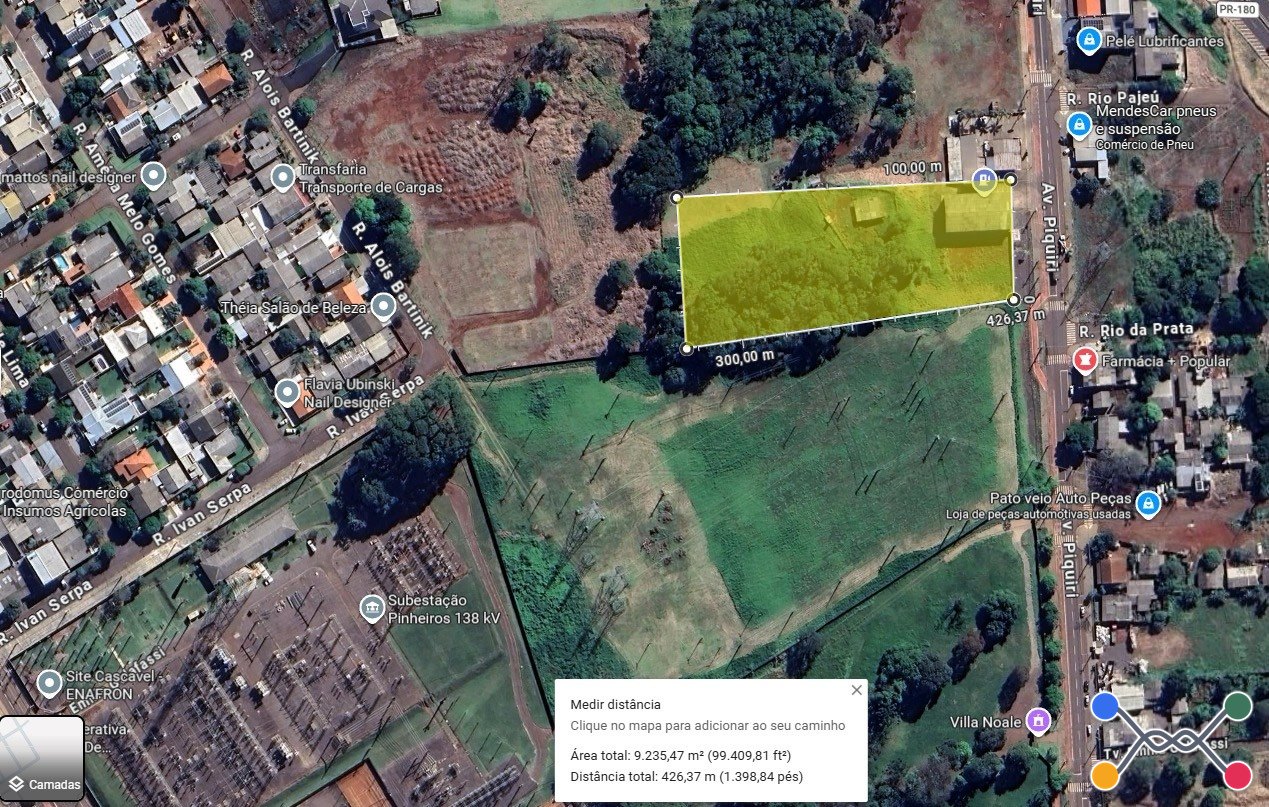 TERRENO URBANO COM 9.195 M2 CASCAVEL - PR AVENIDA PIQUIRI ( PROX. ALMAYER SUPERMERCADO) - JAC Leilões