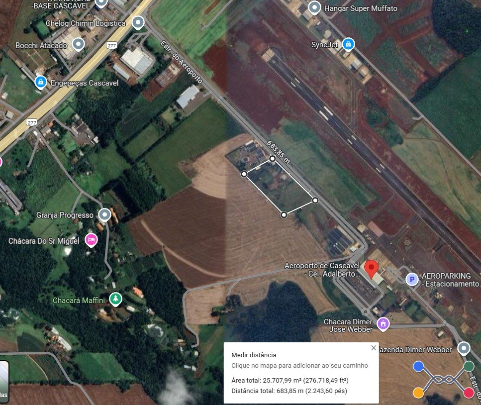 TERRENO COM 25.704,25 M2 ESTRADA AEROPORTO - AV. ITELO WEBER - CASCAVEL - PR - JAC Leilões