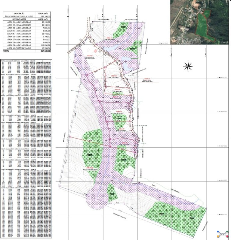 Um terreno situado na localidade de jordão, município de governador celso ramos, com a área de 257.100,00m2.