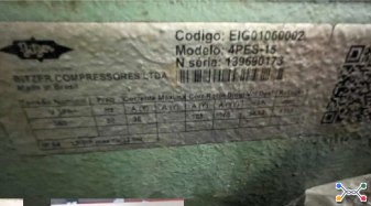 SINISTRO: 10118 2026 10143 - 1 COMPRESSOR SEMI-HERMÉTICO BITZER - MODELO 4PES-15 - DANOS ELETRICOS - (DESCRIÇÃO COMPLETA EM ANEXO) - NÃO É PERMITIDA V