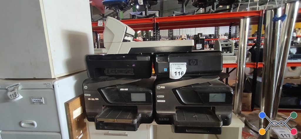 01 SCANNER MARCA FUJITSU E 04 IMPRESSORAS DE MODELOS DIVERSOS MARCA HP. (NO ESTADO) ATENÇÃO! FAZER A VISITAÇÃO ANTES DE ARREMATAR, NÃO SABEMOS SE FUNCIONA, LEILÃO NÃO TEM GARANTIA E NEM DEVOLUÇÃO, SUJEITO A POSSÍVEIS AVARIAS VISÍVEIS/OCULTAS E/OU AUSÊNCIA DE COMPONENTES.