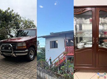 LEILÃO EXTRAJUDICIAL DE TERRENO, BOX DE GARAGEM, VEÍCULO E SALA DE JANTAR