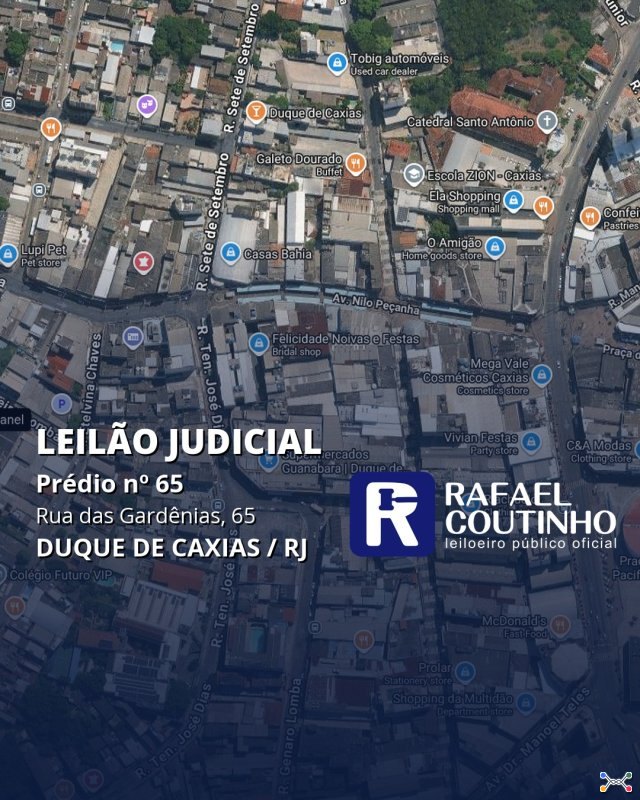 Prédio nº 65 na Rua das Gardênias, 65, Duque de Caxias/RJ. Pague em até 60 vezes.