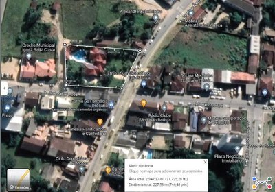 Terreno urbano situado na Rua Zunino Neto, sem benfeitorias, com área de 2.934,00m², São João Batista/SC