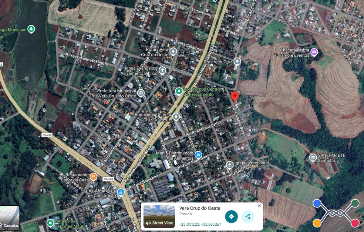 Terreno com 442 m2 em vera cruz do oeste pr ( jardim america)