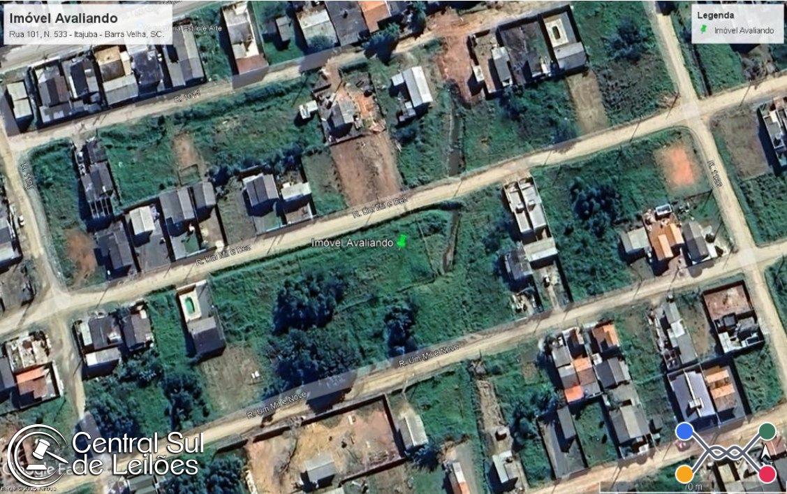 Terreno no Lote 18 QD N com área de 306,00m², no Loteamento Parque Residencial Mônica, em Barra Velha/SC